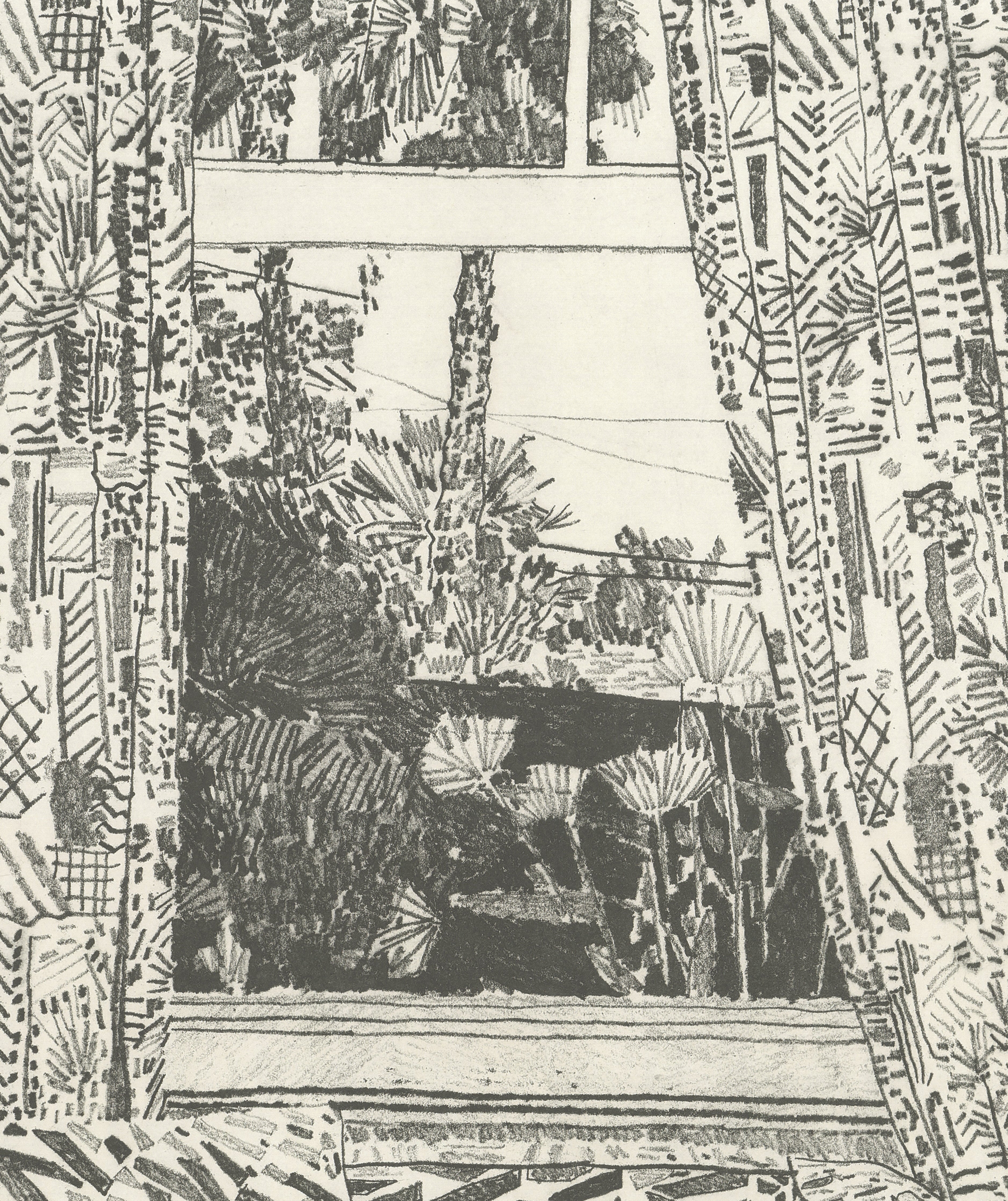 JONAS WOOD Prints 2, Pattern Couch Interior Exhibition Poster