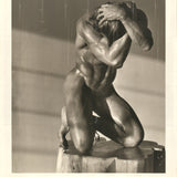 HERB RITTS Male Nude on Log, 1990 - Signed
