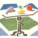 DAVID HOCKNEY Apple, Grapes, Lemon on a Table, 1989