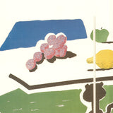 DAVID HOCKNEY Apple, Grapes, Lemon on a Table, 1989