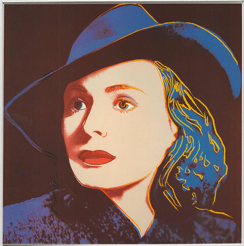 ANDY WARHOL Portrait of Ingrid Bergman with Hat, 1983