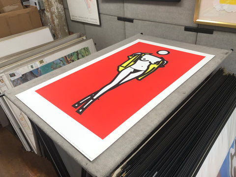 JULIAN OPIE Woman Taking Off Man’s Shirt., 2003