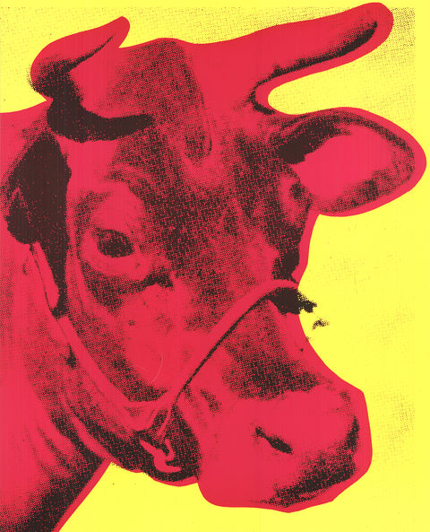 ANDY WARHOL Cow Pink on Yellow, 1966 (small), 1992