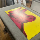 ANDY WARHOL Cow Pink on Yellow, 1966 (small), 1992