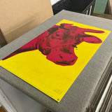 ANDY WARHOL Cow Pink on Yellow, 1966 (small), 1992