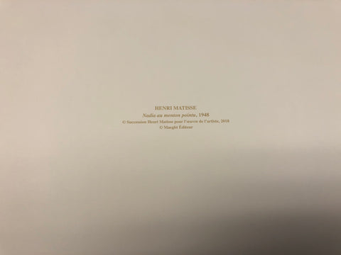 HENRI MATISSE Nadia Au Menton Pointu, 1995