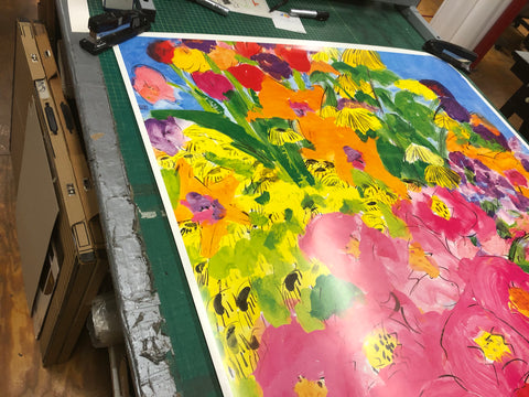 WALASSE TING The Colorful Bouquet of Flowers, 1989