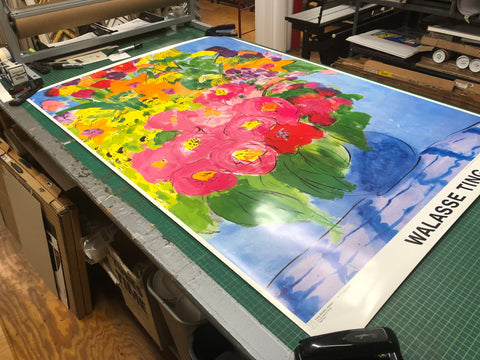 WALASSE TING The Colorful Bouquet of Flowers, 1989