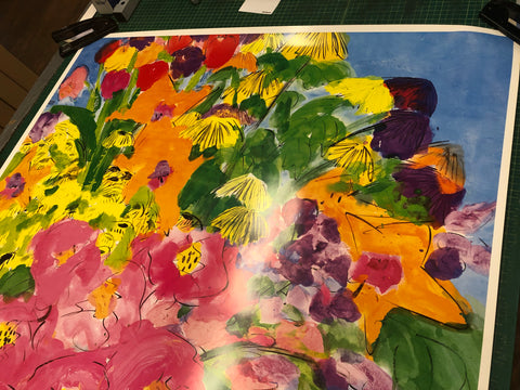 WALASSE TING The Colorful Bouquet of Flowers, 1989