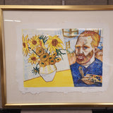 RED GROOMS van Gogh with Sunflowers, 1988 - Signed