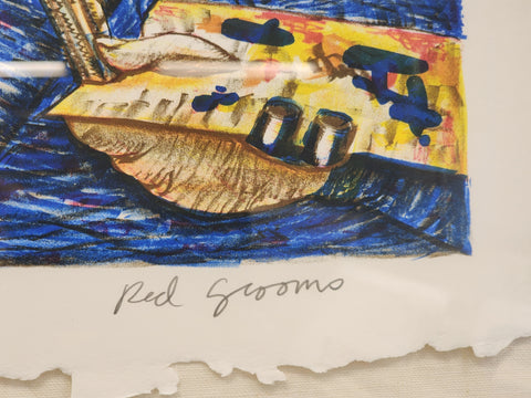 RED GROOMS van Gogh with Sunflowers, 1988 - Signed