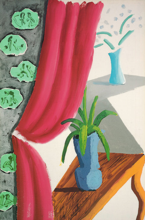 DAVID HOCKNEY Still Life with Magenta Curtain, 1988