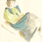 DAVID HOCKNEY Portrait of Celia Wearing Checkered Sleeves, 1981