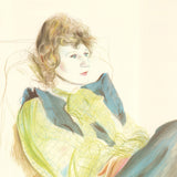 DAVID HOCKNEY Portrait of Celia Wearing Checkered Sleeves, 1981