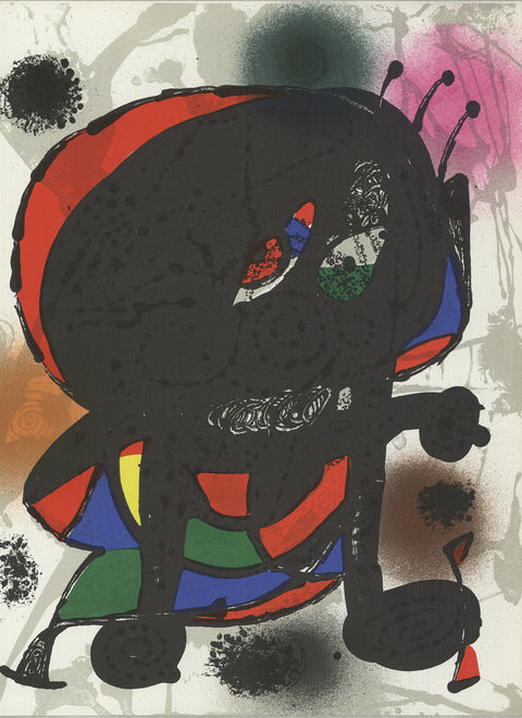 JOAN MIRO Litografia original III, 1975