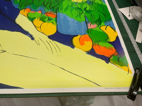 WALASSE TING Reclining Nude with Flowers, 1978