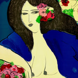 WALASSE TING Reclining Nude with Flowers, 1978