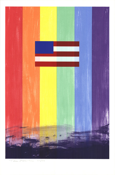 ROSS BLECKNER Gay Flag, 1993 - Signed