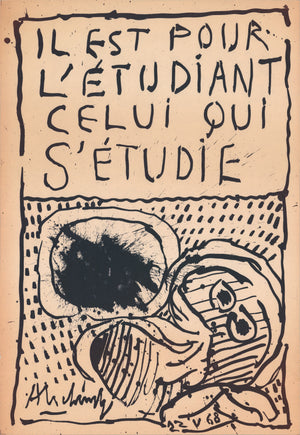 PIERRE ALECHINSKY He is for the Student the One Who Studies Himself, 1968