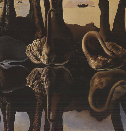 SALVADOR DALI Reflection of Elephants, 2001