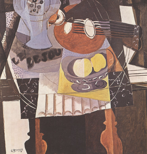 GEORGES BRAQUE Still Life with Compote Bowl, Bottle and Mandolin, 1990