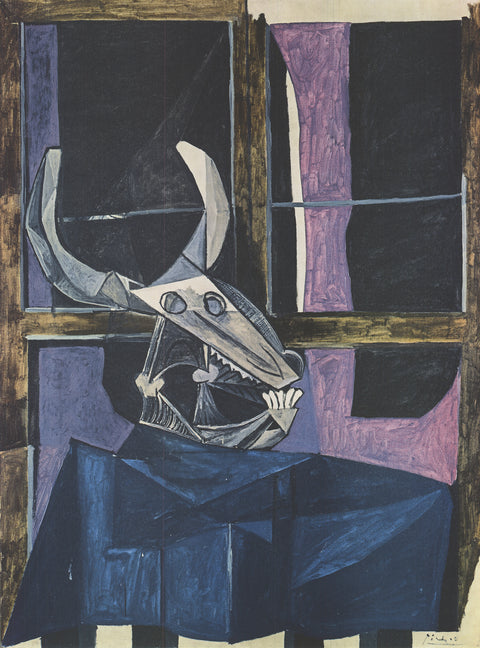 PABLO PICASSO Still Life with Ox Skull, 1990