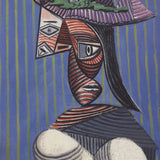 PABLO PICASSO Bust of a Woman Wearing a Striped Hat, 1993