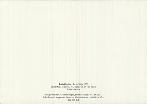 ROY LICHTENSTEIN Sky and Water, 1980