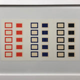 AFTER DONALD JUDD Framed Gallery Card, “Series of Ten Woodcuts,” (Donald Judd Exhibition), 1988
