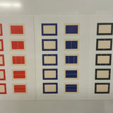 AFTER DONALD JUDD Framed Gallery Card, “Series of Ten Woodcuts,” (Donald Judd Exhibition), 1988