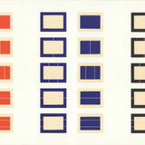 AFTER DONALD JUDD Framed Gallery Card, “Series of Ten Woodcuts,” (Donald Judd Exhibition), 1988