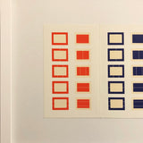 AFTER DONALD JUDD Framed Gallery Card, “Series of Ten Woodcuts,” (Donald Judd Exhibition), 1988