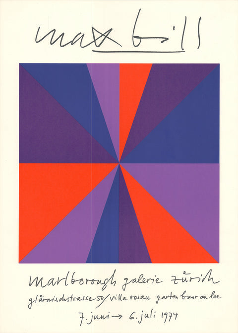 MAX BILL Marlborough Galerie Zurich, 1974