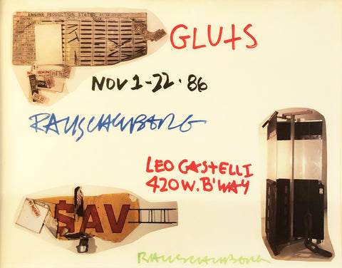 ROBERT RAUSCHENBERG Gluts, 1986 - Signed