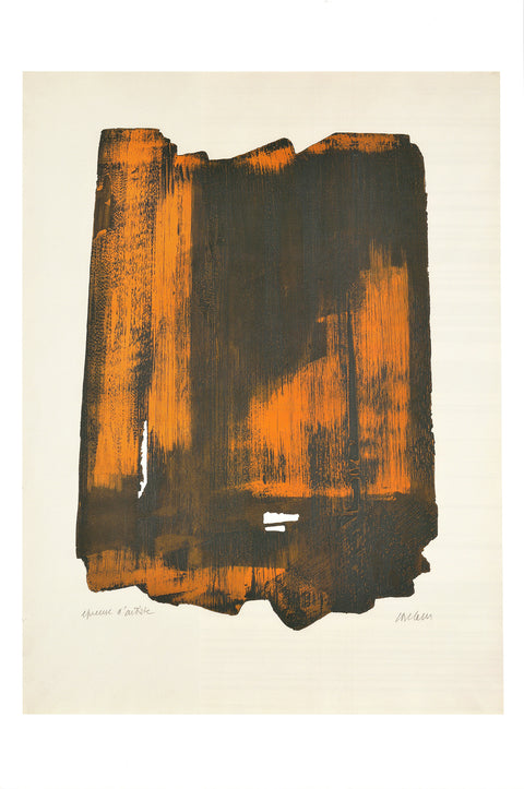 PIERRE SOULAGES Eau Forte, Ink, 2025