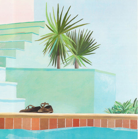 DAVID HOCKNEY Pool and Steps, 2021