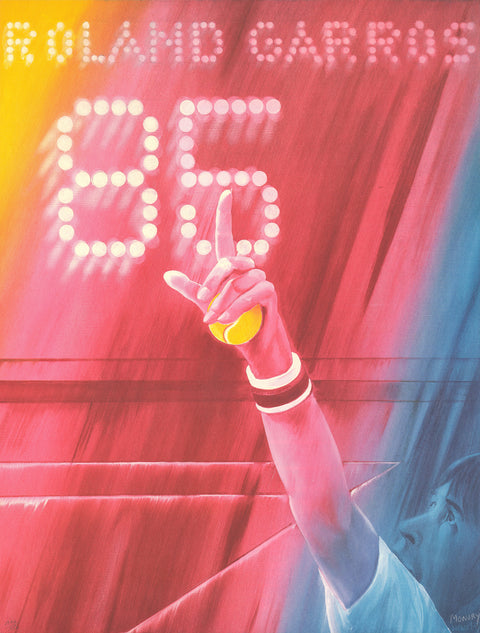 JACQUES MONORY Roland Garros French Open, 1985 - Signed