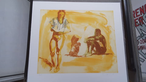 ERIC FISCHL Beach Scene with Poodle, 1997 - Signed