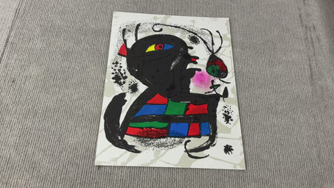 JOAN MIRO Litografia original V, 1975