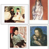 Bundle- 4 Assorted Pablo Picasso Rare Notecards Art Pieces