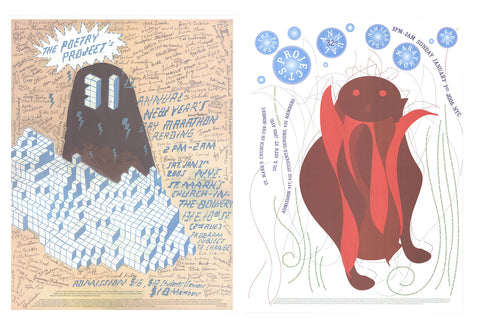 Bundle- 2 Assorted Various Artists Poetry Project Posters
