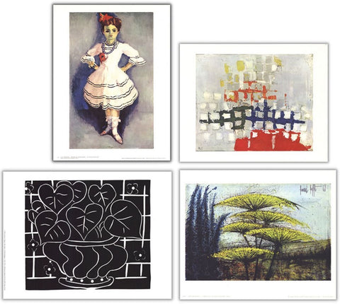 Bundle- 4 Assorted Various Artists Mini XXth Century Posters