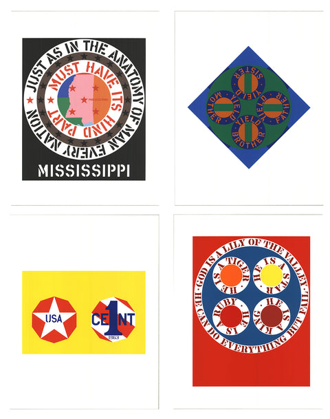 Bundle- 4 Assorted Robert Indiana Serigraphs from The American Dream
