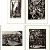 Bundle- 4 Assorted Various Artists Woodcuts from the Gutenberg Publishing Co.