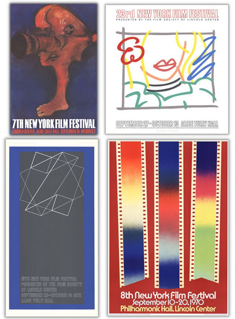 Bundle- 4 Assorted Various Artists New York Film Festival Posters
