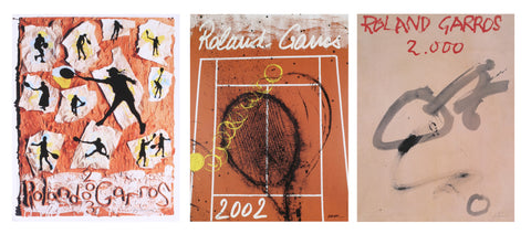 Bundle- 3 Assorted Various Artists 2000-2004 Roland Garros Official Posters