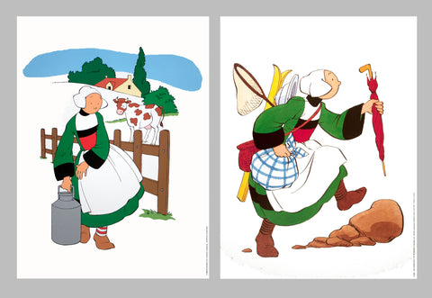 Bundle- 2 Assorted Joesph Pinchon Becassine Posters