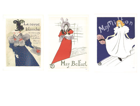 Bundle- 3 Assorted Henri de Toulouse-Lautrec Lithographs