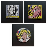 Bundle- 3 Assorted Roy Lichtenstein Authentic Museum Pins
