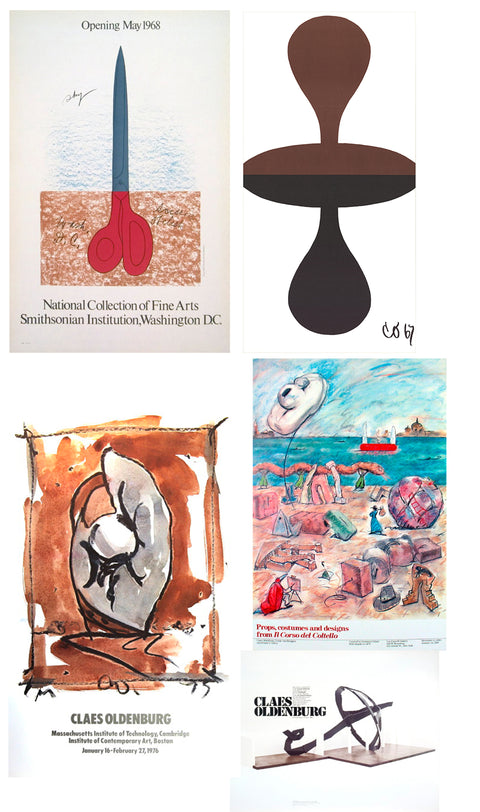 Bundle- 4 Assorted Claes Oldenburg Collectable Posters